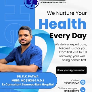 🌟 We Nurture Your Health Every Day! 🌟

Experience expert care with Dr. D.K. Patwa (MBBS, MD - Skin