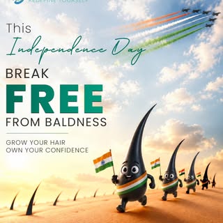 This Independence Day, Break Free from Baldness! 🇮🇳

Freedom isn’t just about the nation; it’s als