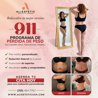 ¡Redescubre tu mejor versión con el respaldo que mereces! 🌟 En Aliestetic, nuestro Programa 911 de 