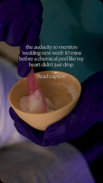 Why we never recommend a chemical peel within a week of your wedding
A chemical peel works by removi