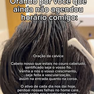Tô orando por você que ainda não agendou horário comigo tá!? 😅

#terapiacapilarévida #terapiacapila