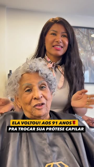 Ela voltou 🥰, aos 91 anos pra mudar o estilo e trocar prótese capilar✨

Somos a Cabello Express, qu