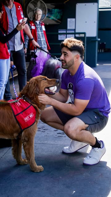 Who let the dogs out ⚾

The Therapy dogs loved their playdate at Coors Field. If you’re coming to Ba