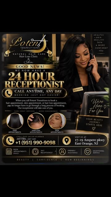 ✨ GOOD NEWS, Potent Transitions family! ✨

We now have a 24-HOUR RECEPTIONIST call anytime, any day,