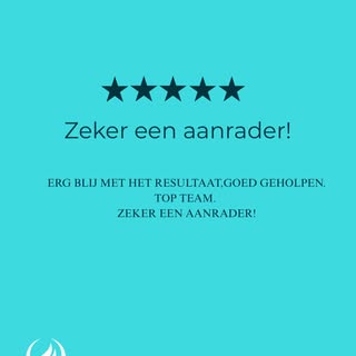 ✨ Weer een prachtige review ontvangen van een tevreden cliënt! ✨

“Erg blij met het resultaat, goed 