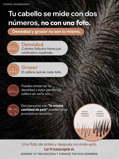 Has notado que tu cabello "sigue ahí" pero se siente distinto al tacto. A veces la densidad se conse