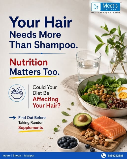 Healthy hair isn't only about what you put on your scalp.
Your overall nutritional status can influe