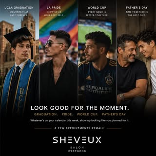 Life doesn’t slow down for the perfect haircut.

This week alone: @ucla Graduation, @lapride, @fifaw