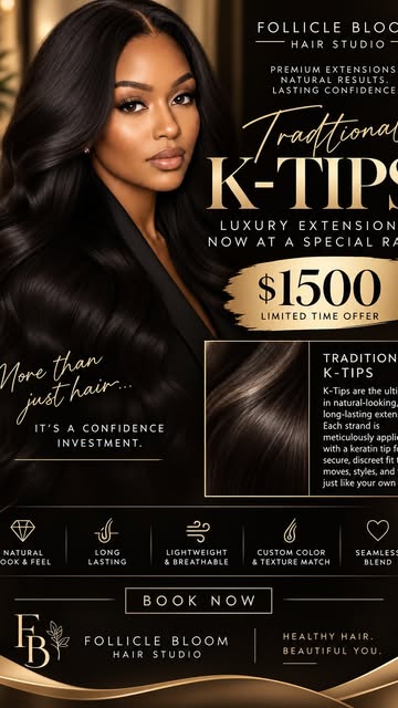 If seamless extensions are your desire, you should definitely be wearing KTips. The most premium lev