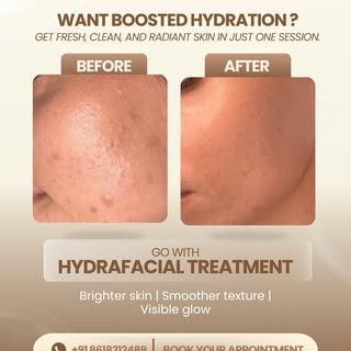 ✨ One session. Visible difference.

Hydrafacial deeply cleanses, hydrates, and refreshes your skin—l