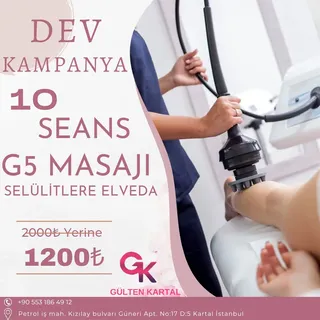 G5 Masajı, vücutta rahatlama ve yenilenme sağlayan bir masaj tekniğidir. Gülten Kartal Güzellik olar