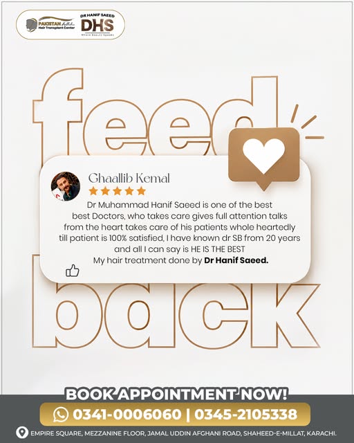 Real experiences. Genuine appreciation.
At Pakistan Aesthetic Hair Transplant Center, every patient’