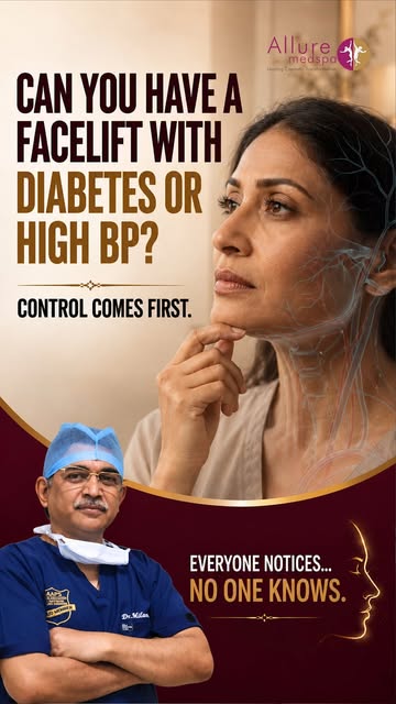 Diabetes or high BP — can you still have a facelift?

Not necessarily a “no.”

What matters is how w
