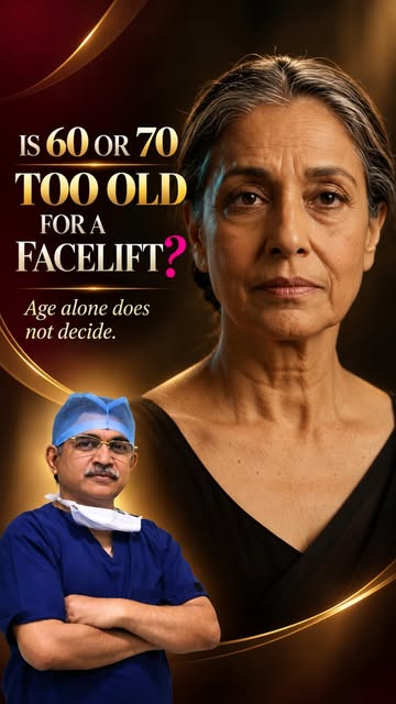 Is 60 or 70 too old for a facelift?

Age alone doesn’t decide it.

What matters more is your medical