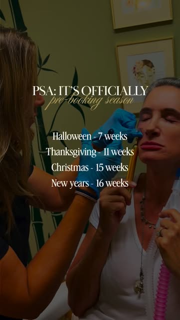 ’tis the season of pre-booking your beauty appointments 💉✨

The books fill up fast. Consider this y