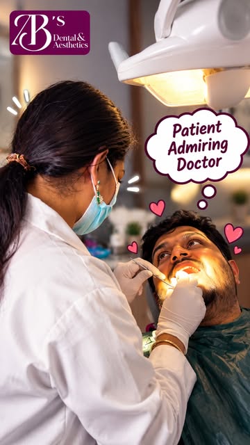 Doctor treatment chesthunte… 🦷👀
Patient ki treatment kanna doctor meedhe full focus! 😂

Doctor: “