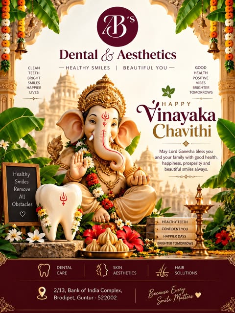 🙏✨ May Lord Ganesha bless you with a healthy smile, happiness & prosperity! 🐘🌺

This Vinayaka Cha