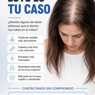 ¿Notas que tu cabello está más fino, con menos densidad o que la raya cada vez se ve más ancha? 👀

