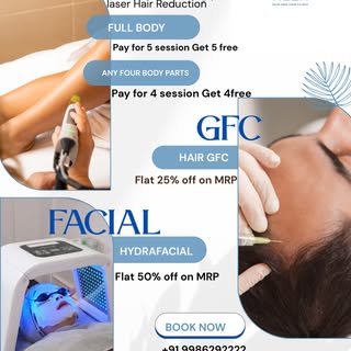 Glow into 2026 with our biggest skin & hair offers! 💙🤍 
🌿 Laser Hair Reduction (LHR)
• Full Body 