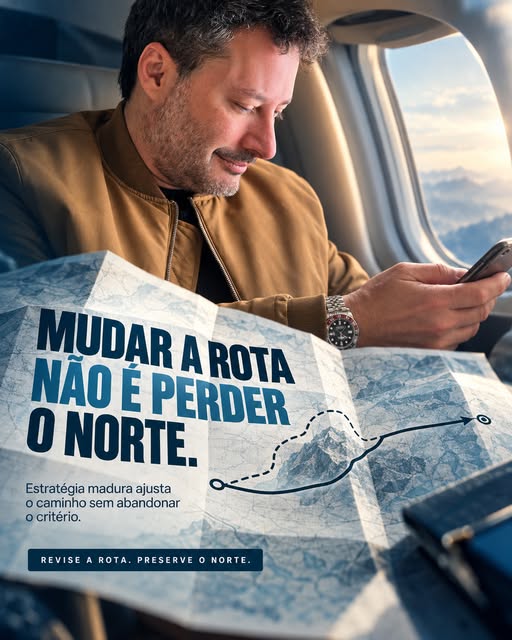 Mudar a rota não significa perder a direção.

Estratégia madura não é insistir no plano original a q