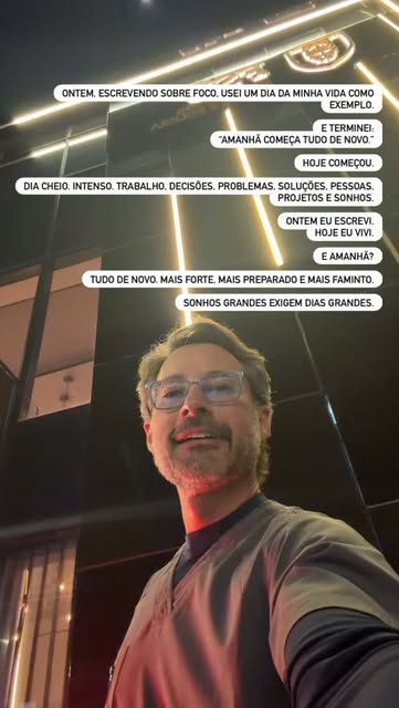Ontem, escrevendo sobre Foco, usei um dia da minha vida como exemplo.

E terminei:
“Amanhã começa tu