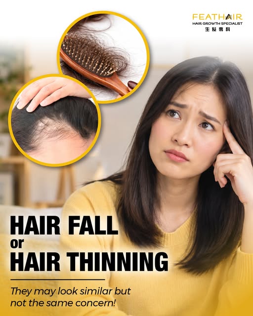 Hair fall and hair thinning can look similar, but they’re not exactly the same. 👀
Hair fall refers 