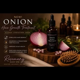 Ready to give your scalp the care it deserves? 🌿🧅

Our Onion Hair Growth Treatment is designed to 