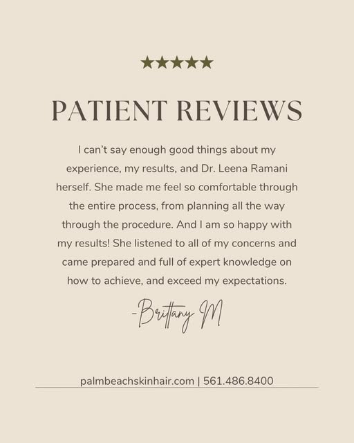 🌟🌟🌟🌟🌟

📍 Palm Beach County / Jupiter, Florida
Now scheduling with a board-certified dermatolog