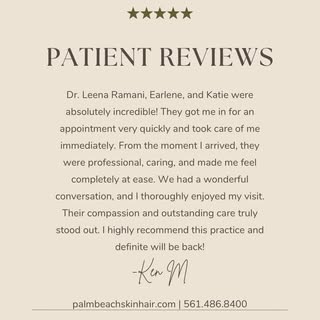 🌟🌟🌟🌟🌟

📍 Palm Beach County / Jupiter, Florida
Now scheduling with a board-certified dermatolog
