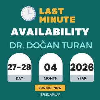 ⏰ 𝐋𝐀𝐒𝐓 𝐌𝐈𝐍𝐔𝐓𝐄 𝐀𝐕𝐀𝐈𝐋𝐀𝐁𝐈𝐋𝐈𝐓𝐘 ⏰

An opportunity just opened up with Dr. Doğan Tur