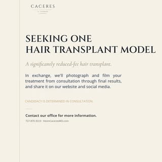 We’re looking for one person.

Hair restoration is part of the work we do here.

The hairline frames