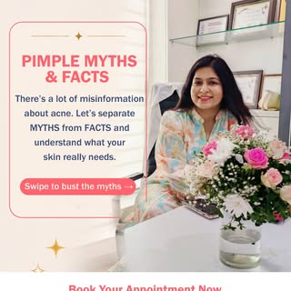 ✨ Pimple Myths vs Facts – Know What Your Skin Really Needs! ✨

There’s a lot of misinformation surro