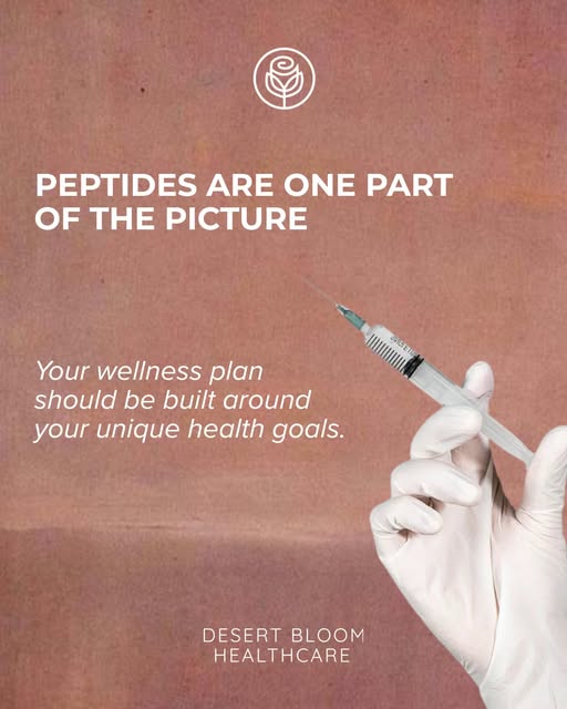Peptide therapy is just one piece of the puzzle. Your health goals, symptoms, and lifestyle all play