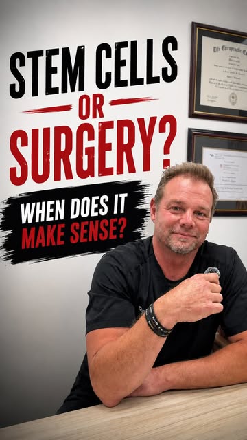 Stem Cells or Surgery? 👀 Let’s talk about it. 

Dr. Hope breaks down when stem cells might make sen