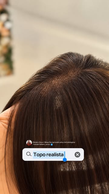 Topo realista para um resultado que impressiona de perto. 🤎
Cabelo humano brasileiro, acabamento na