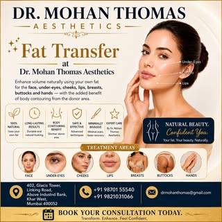 Enhance volume naturally using your own fat for the face, under-eyes, cheeks, lips, breasts, buttock