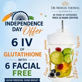 ✨ IV GLUTATHIONE + FACIAL OFFER ✨

Give your skin a fresh, radiant and rejuvenated look with our spe
