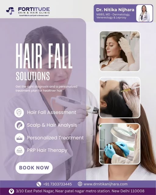 Take the first step towards healthier, stronger hair with personalized hair fall care at Fortitude S