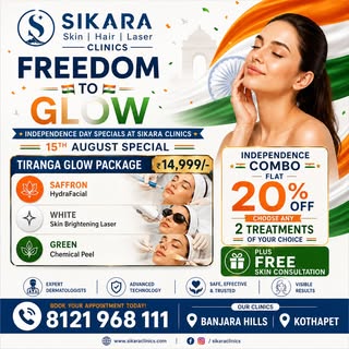 ✨ FREEDOM TO GLOW! ✨🇮🇳

Celebrate Independence Day with a new kind of freedom — the freedom to fee