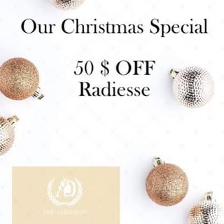 Available for purchase today ⭐️
Our Big Christmas Special 
50$ off Radiesse 
Available until Decembe