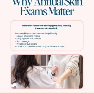 Why Annual Skin Exams Matter

Many skin conditions develop gradually, making them easy to overlook.

