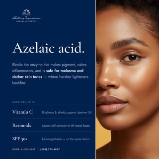 Azelaic acid is one of the most underrated spot fighters.

It blocks the enzyme that makes pigment, 