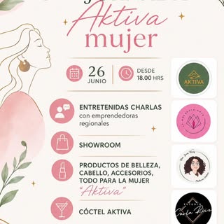✨ 1ª Jornada Mujer Aktiva ✨

Te invitamos a vivir una tarde pensada para aprender, compartir y conec