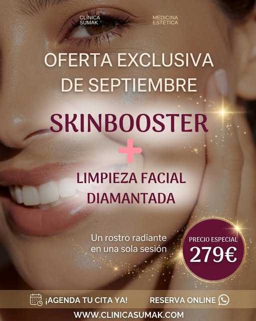 ✨ ¿Y si tu piel volviera a lucir como quieres? ✨
Este septiembre, en CLÍNICA SUMAK, combina SKINBOOS