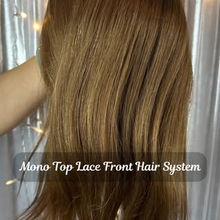 Need coverage at the front and top? This 14 inch medium dark brown hair system is made just for you.