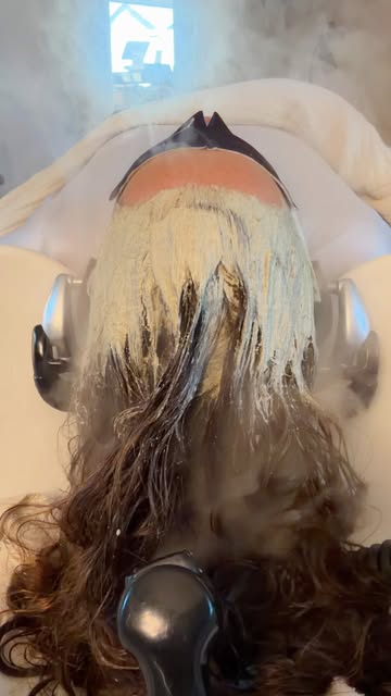 It looks just like a scalp mask. But it has a much older name.

This is Kalka,  an herbal paste used
