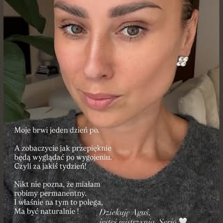 Nowe brwi Oli. Podobają się Wam? #brwipermanentne #makijazpermanentnybrwi #makijazpermanentnywarszaw