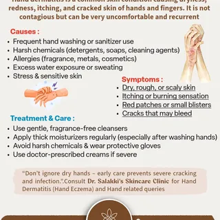 Dry, itchy, cracked hands? It could be Hand Dermatitis (Eczema).

Don’t ignore the early signs—simpl