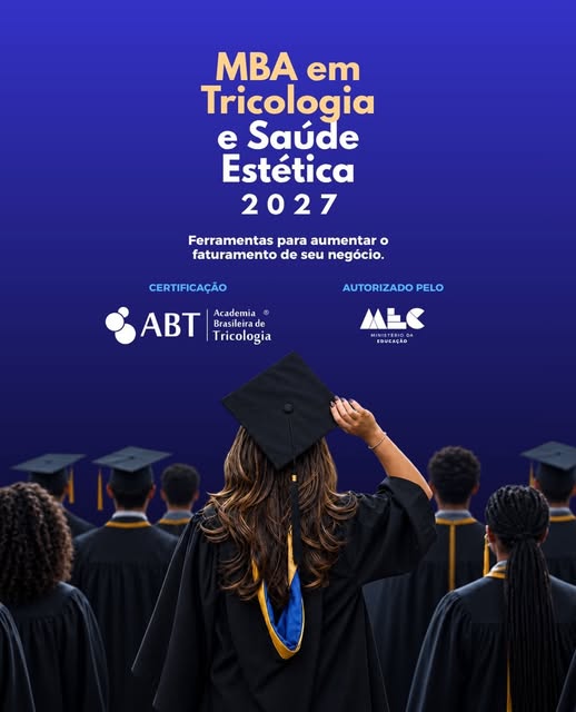 📍📗📘📒Lançamento da TURMA DO MBA em TRICOLOGIA e SAÚDE ESTÉTICA da ABT - Academia Brasileira de Tr