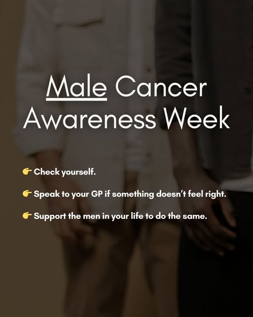 💙 It’s Male Cancer Awareness Week 💙

Early detection saves lives. Whether it’s prostate, testicula